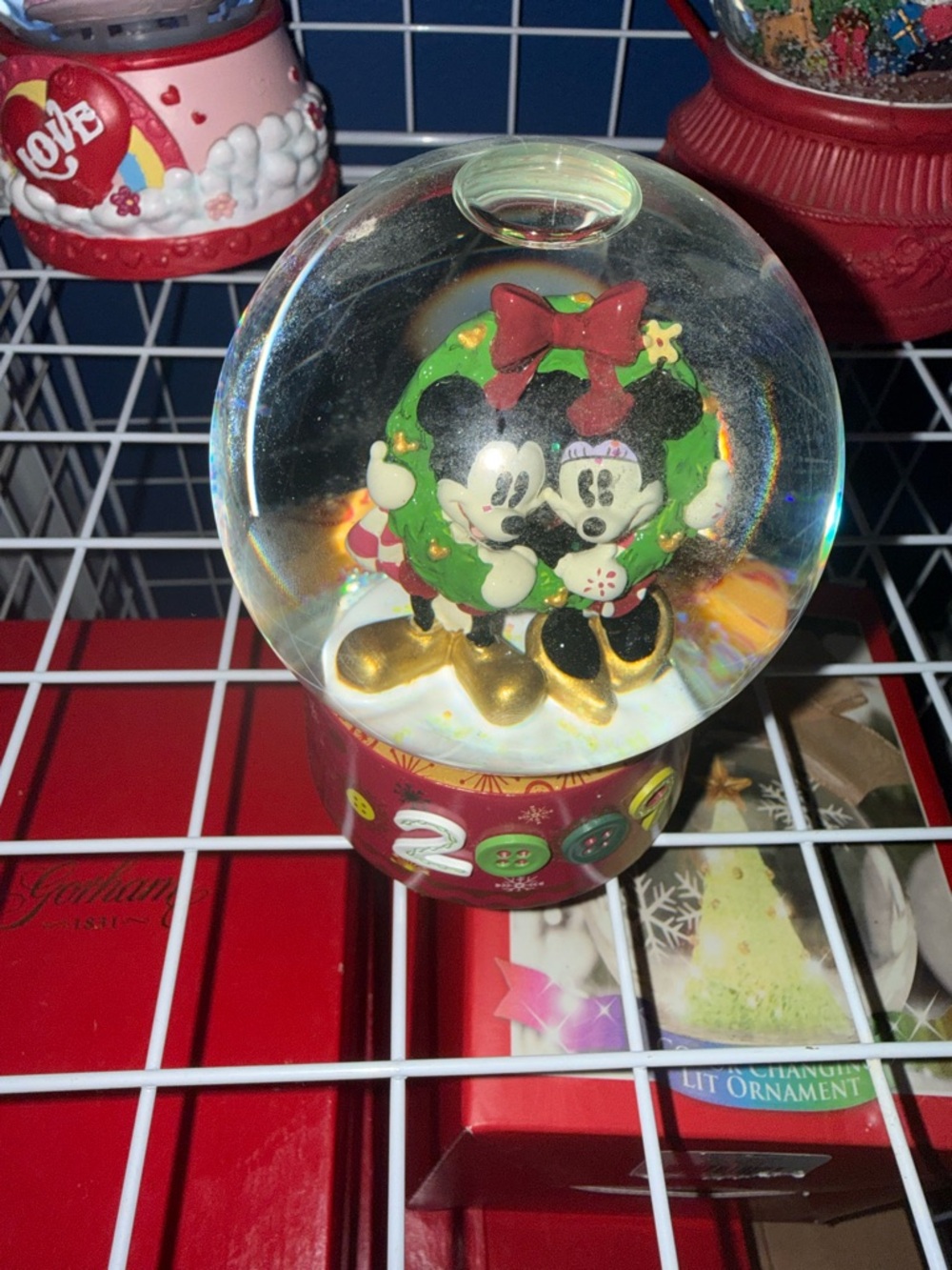 Disney Gold Round Gift Box with Disney Store Logo 2009